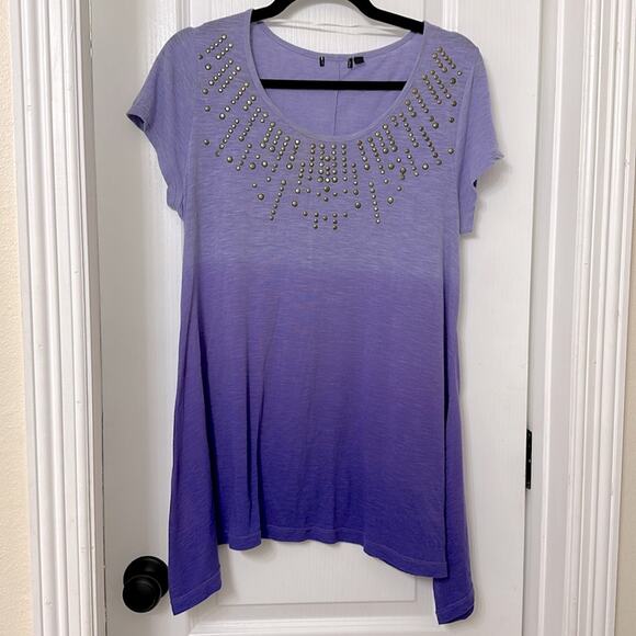 Purple tie dye top size L - Picture 1 of 4